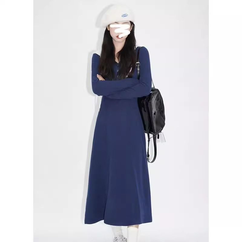 Đầm midi Ôm Dáng Có Mũ Trùm Đầu size Lớn m-5xl Thời Trang Mùa Thu Cá Tính Mùa Thu Dành Cho Nữ