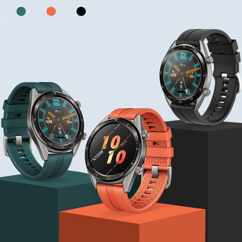 Dây đeo silicon cho đồng hồ thông minh Huawei Watch Gt 2 46mm Samsung Galaxy Watch 46mm Gear S3 22mm