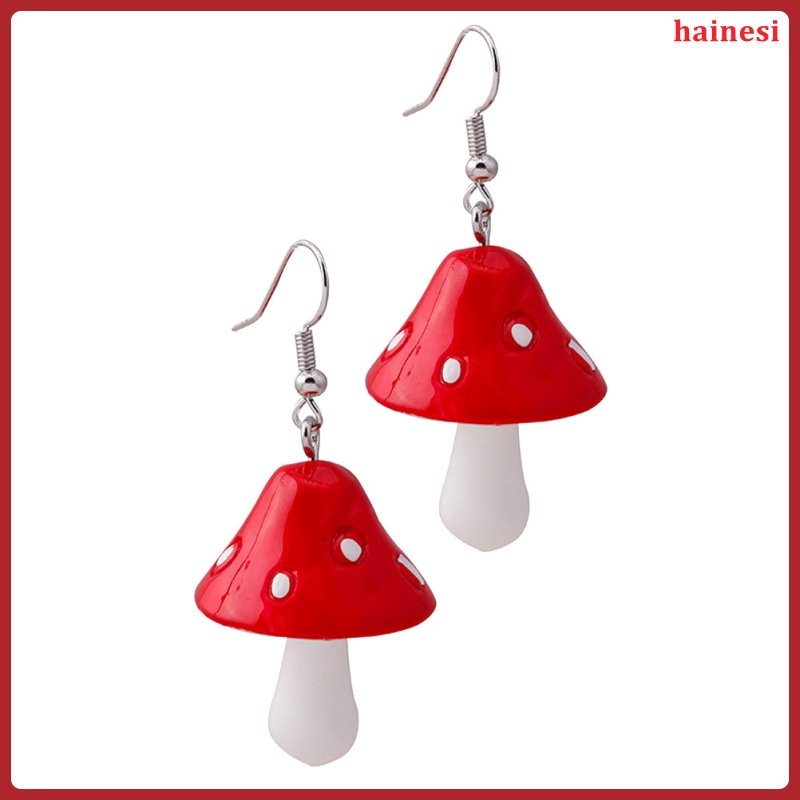 Bông Tai Hình Nấm Bằng resin Thời Trang Dành Cho Nữ