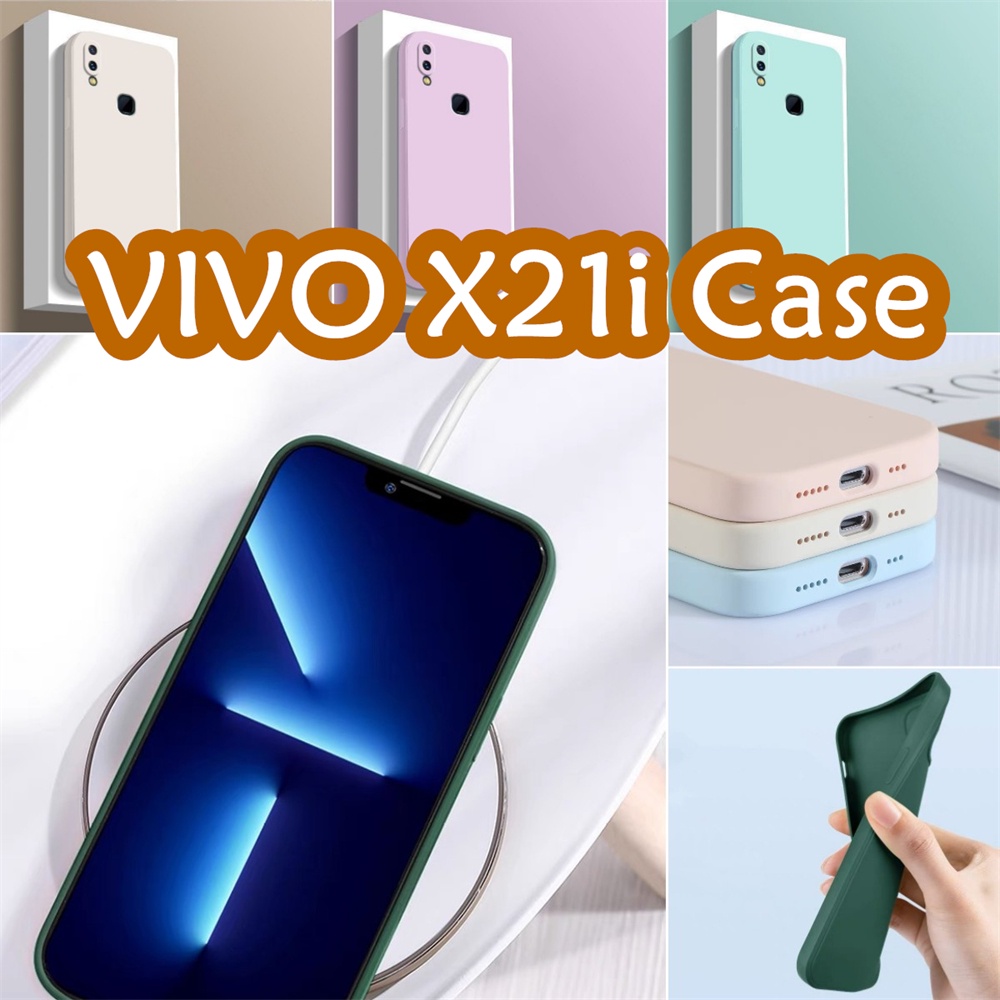 Ốp Điện Thoại Silicon Màu Trơn Đơn Giản Cao Cấp Cho vivo x21i