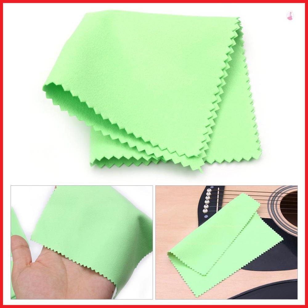 Khăn Lau Đánh Bóng Nhạc Cụ Hai Mặt Bằng Sợi Micro Mềm Mại Kích Thước 15cm * 15cm Màu Xanh Lá Dành Cho guitar bass / violin