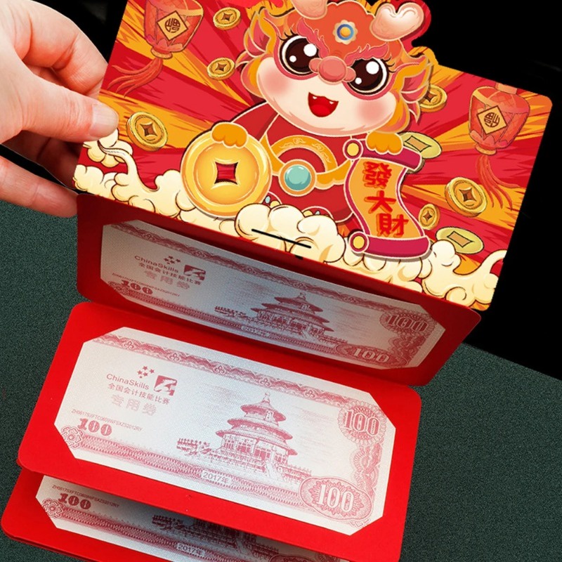 Bao Lì Xì Năm Mới 2024 Hình Rồng 2 / 6 / 10 Ngăn