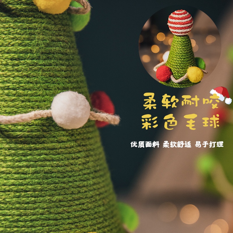 Cây Thông Giáng Sinh Tự Nhiên Cào Móng Cho Mèo Cào