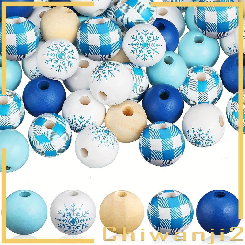 Bộ 50 Hạt Gỗ Tròn Trang Trí