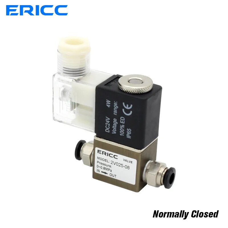 2V025-08 Thường Đóng 12V 24V 220V 1 / 4 "BSP 2 Chiều 2 Vị Trí Van Điện Từ Không Khí 2V025-08 Van Điề