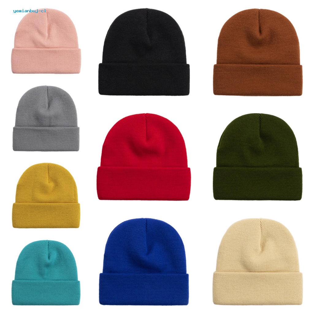 Yemianbuj Mũ beanie Dệt Kim Không Vành Mềm Mại Ấm Áp Thời Trang Mùa Đông Cho Nam Và Nữ Hoạt Động Ngoài Trời