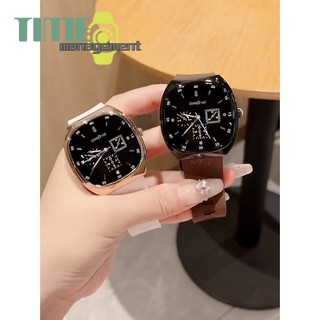 Đồng hồ đeo tay mặt vuông dây silicon chống nước thời trang cho cặp đôi