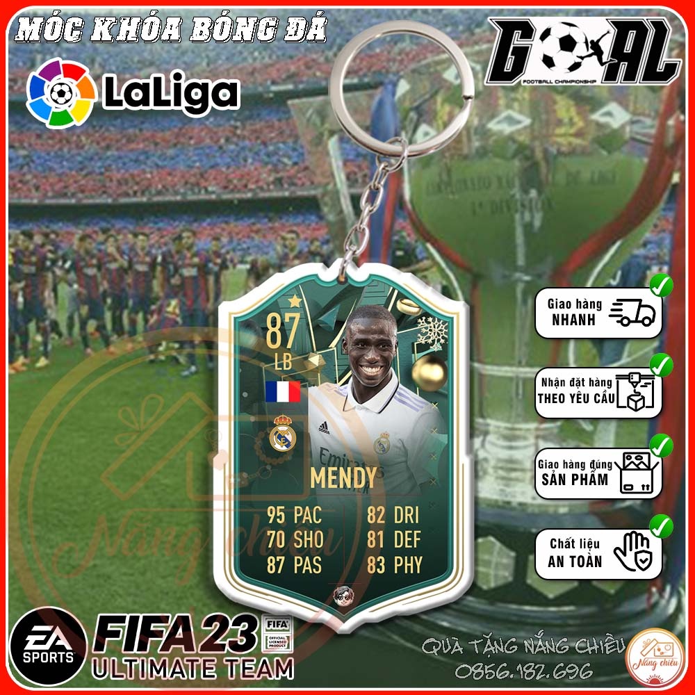 Móc khóa cầu thủ - Mùa giải La Liga Tây Ban Nha - Mẫu TOTS23