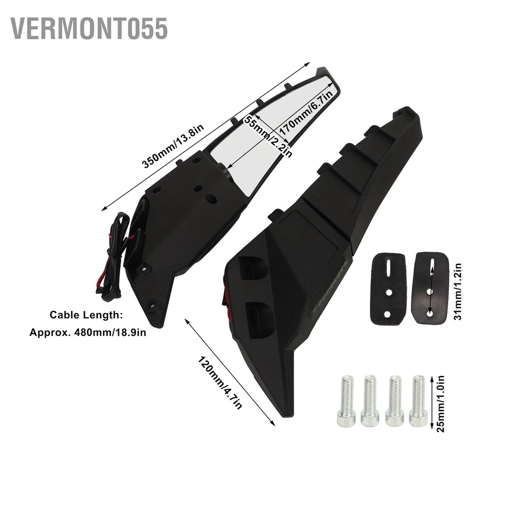 Có thể bán buôn 2 Chiếc Xe Máy Gương Chiếu Hậu Có Đèn LED Nhan Thể Điều Chỉnh Xoay Bên Cánh Cho Ninja 250 400 650 ZX10R Vermont055 Hàng giao ngay