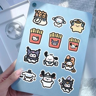 Sanrio, nhãn dán, 100 miếng dán, nhãn dán dễ thương, nhãn dán đồ chơi, nhãn dán sổ tay, nhãn dán nhật ký, nhãn dán vỏ điện thoại di động