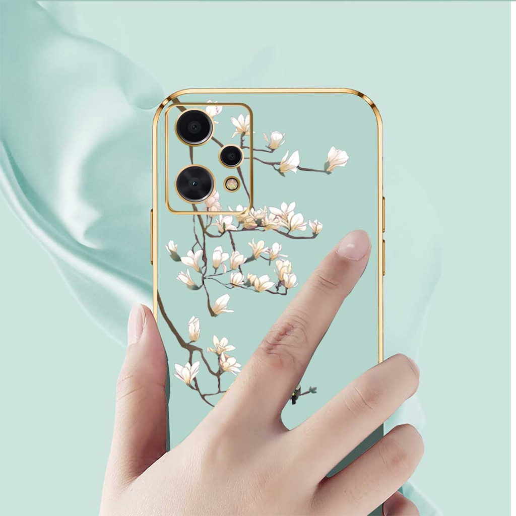 Ốp Điện Thoại Silicon In Hình Hoa Kèm Dây Đeo Cho realme 9 pro v25 realme q5 oppo k10x oneplus nord ce2 lite 5g