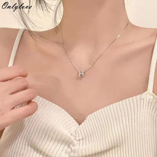 Vòng cổ mặt chữ h đính đá pha lê thời trang cho nữ