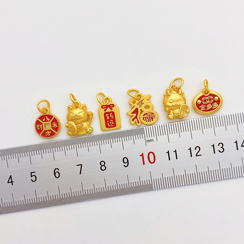 Mặt Dây Chuyền Hình Mèo May Mắn Nhiều Màu Sắc diy