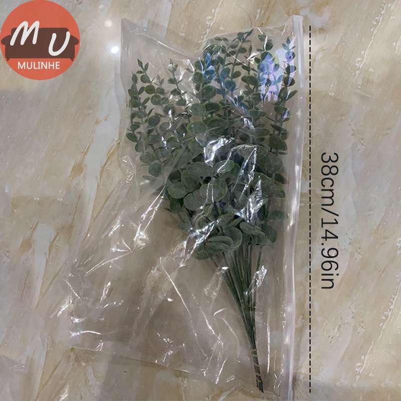 Set 6 / 12 Cành Lá Cây Bạch Đàn Giả Trang Trí Đám Cưới vn