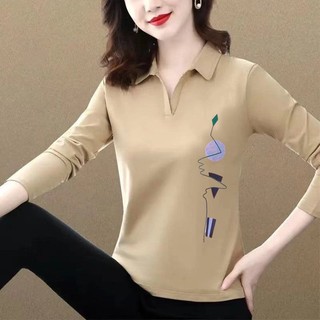 Áo Thun polo Tay Dài Dáng Ôm Thời Trang Dễ Phối Đồ Cho Nữ # 7158