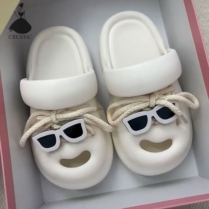Crlnhc Dép Lê Hình Đôi Mắt Hoạt Hình Vui Nhộn Chống Trượt Chống Thấm Nước Thời Trang Cho Nữ vn
