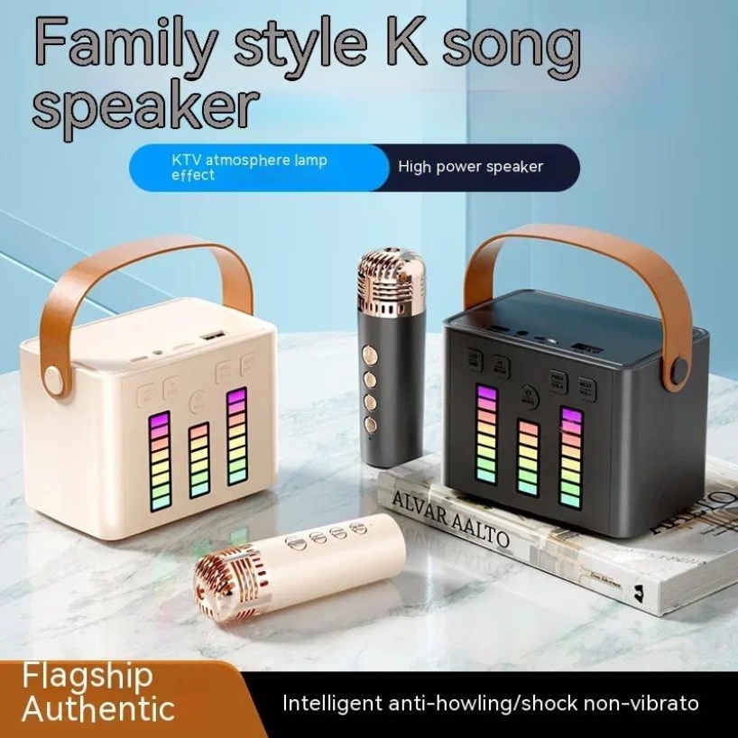 Bộ Loa karaoke bluetooth Không Dây mini Có Đèn rgb