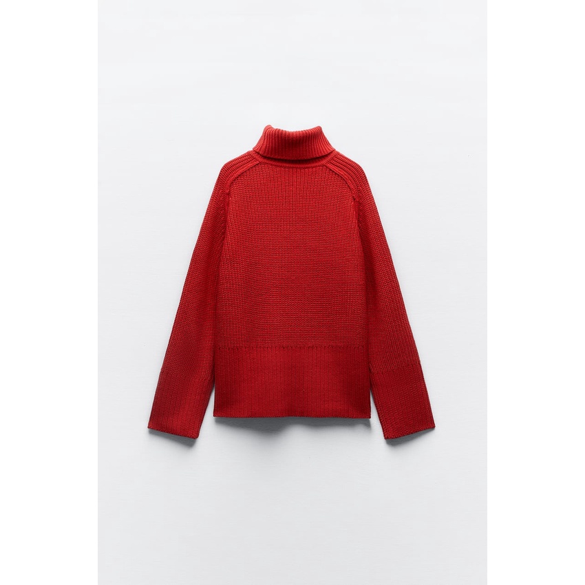 Zara Áo sweater Tay Dài Dáng Rộng Vải Mềm Ấm Áp Thời Trang Thu Đông Cho Nữ 3519130