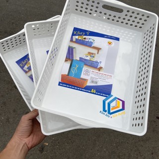 Khay nhựa chữ nhật, rổ nhựa a4 b5 nhựa việt nhật đủ màu