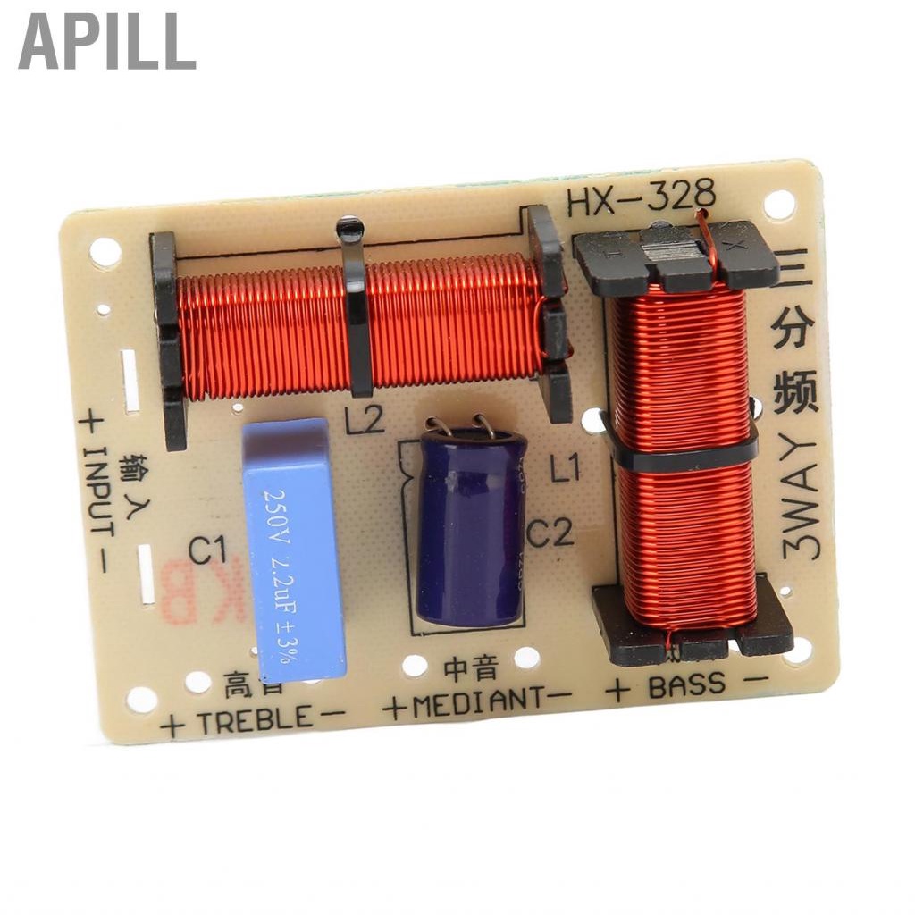 Apill Speaker Frequency Divider  Tweeter Mid Bass Board 3 Way Crossover for Professional Use