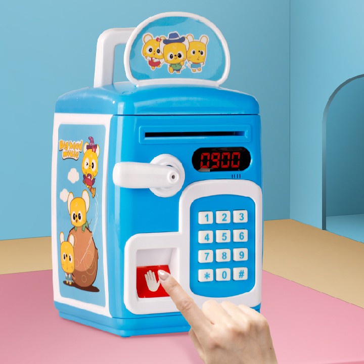 - Két sắt mini thông minh cho bé cầm