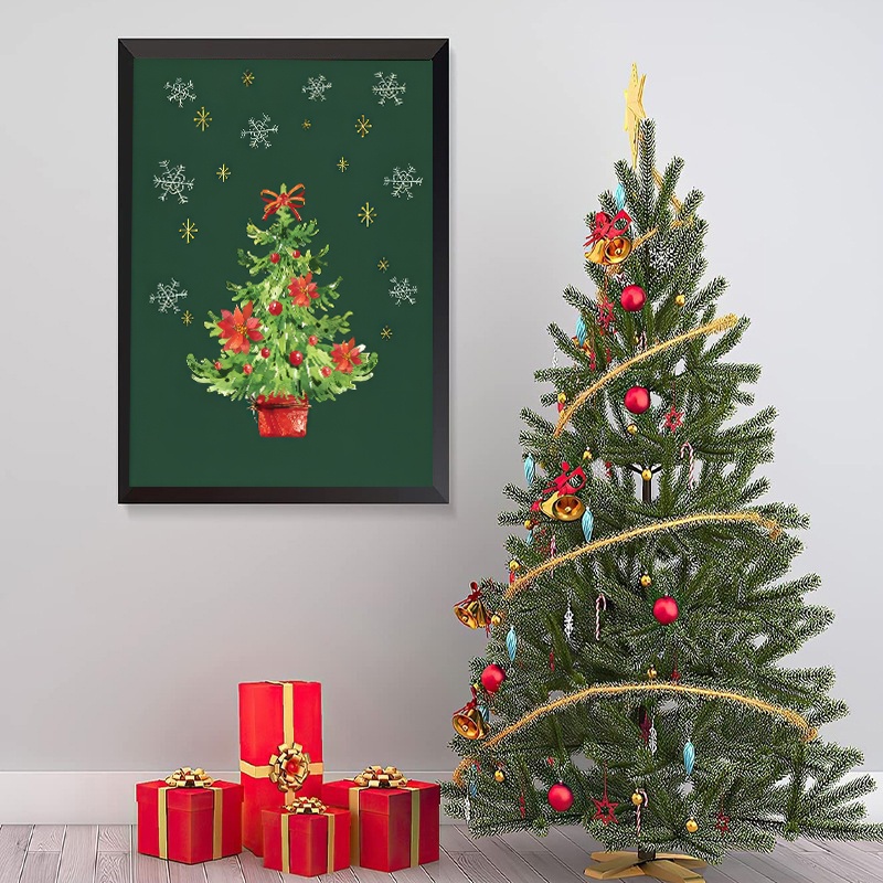 Tranh Vải canvas Treo Tường Trang Trí Giáng Sinh Độc Đáo