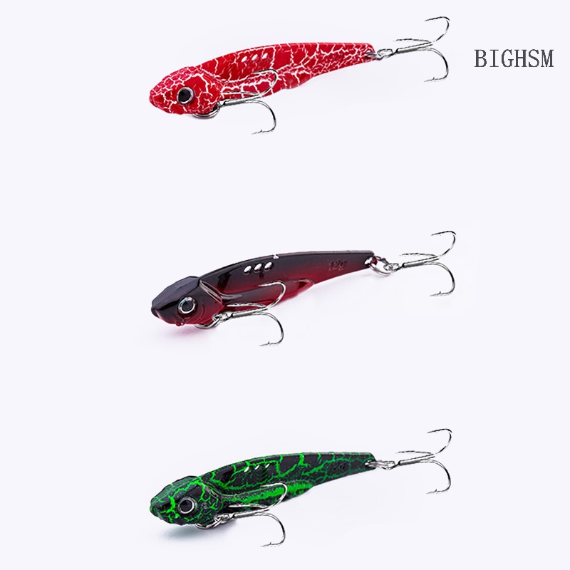 Bighsm Mồi Câu Cá Giả Lưỡi Kim Loại Có Móc Câu Rung Động