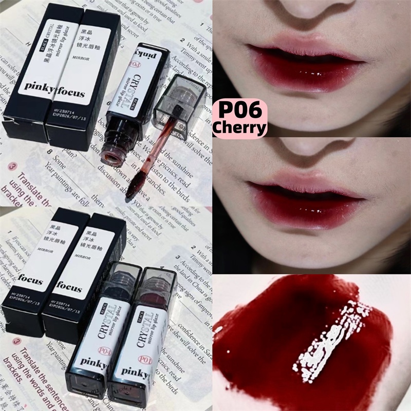 Son Bóng pingkyfocus Màu Trong Suốt Chống Thấm Nước Và Không Phai Màu HB