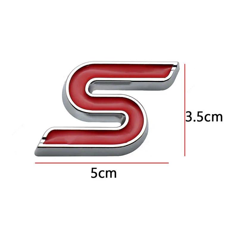 Miếng Dán logo Chữ s Bằng Kim Loại Trang Trí Đuôi Xe Hơi ford mustang fiesta focus mondeo kuga ranger