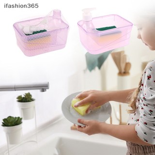 1 set bình đựng xà phòng dạng lỏng + miếng bọt biển rửa chén tiện dụng cho nhà bếp