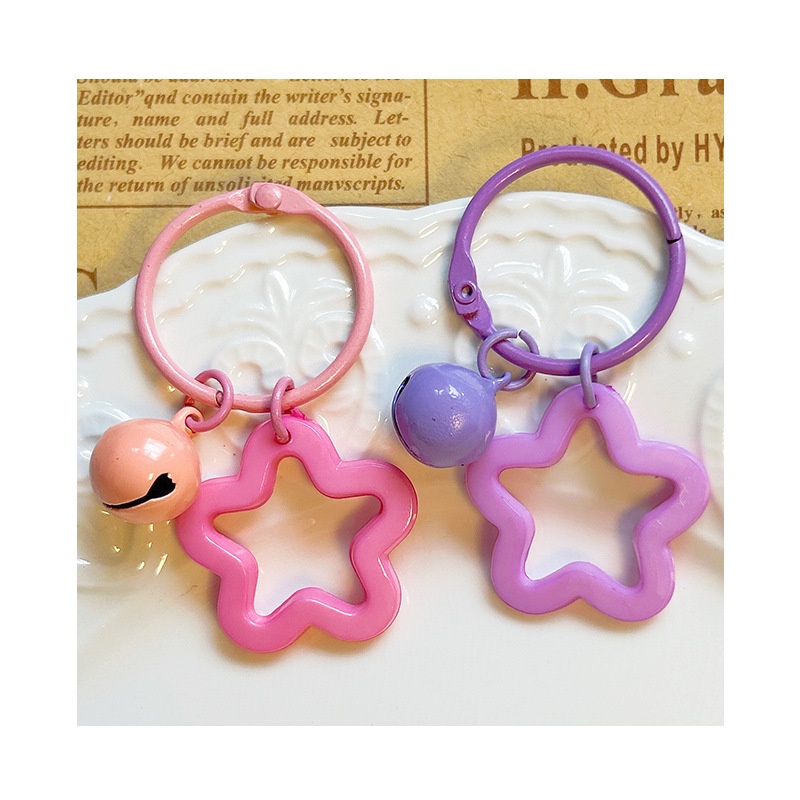 Móc Khóa Hình Ngôi Sao Năm Cánh Chất Liệu acrylic