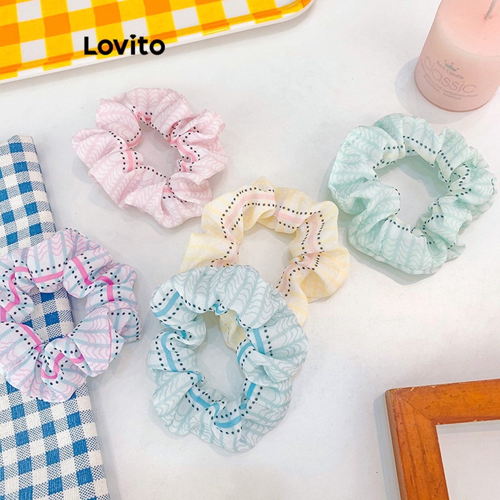 Lovito Dây Buộc Tóc Cơ Bản Đơn Giản Thông Thường Cho Nữ LFA03059