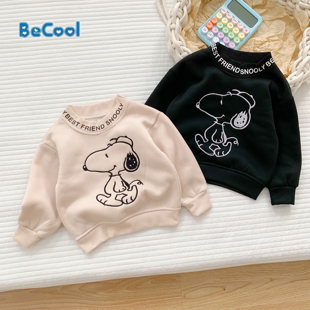 Bộ Nỉ Bông Thêu Hình Chó , Bộ Nỉ Bông Thêu Hình Chú Chó Ngộ Nghĩnh Cho Bé Từ 8-27kg BAOBAOKIDS