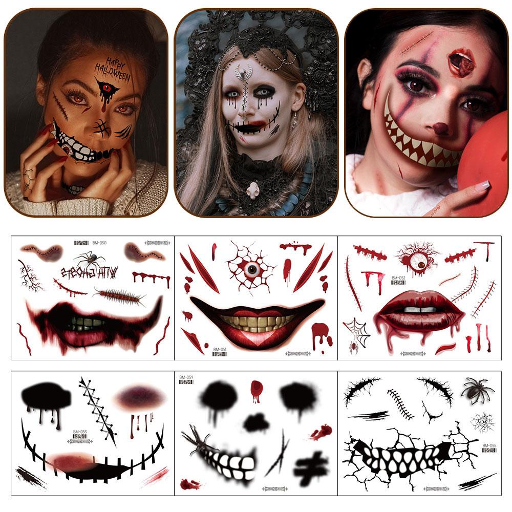 Sms Hình Xăm Dán Chống Nước Hình Nhện Máu n5r7 Phong Cách halloween