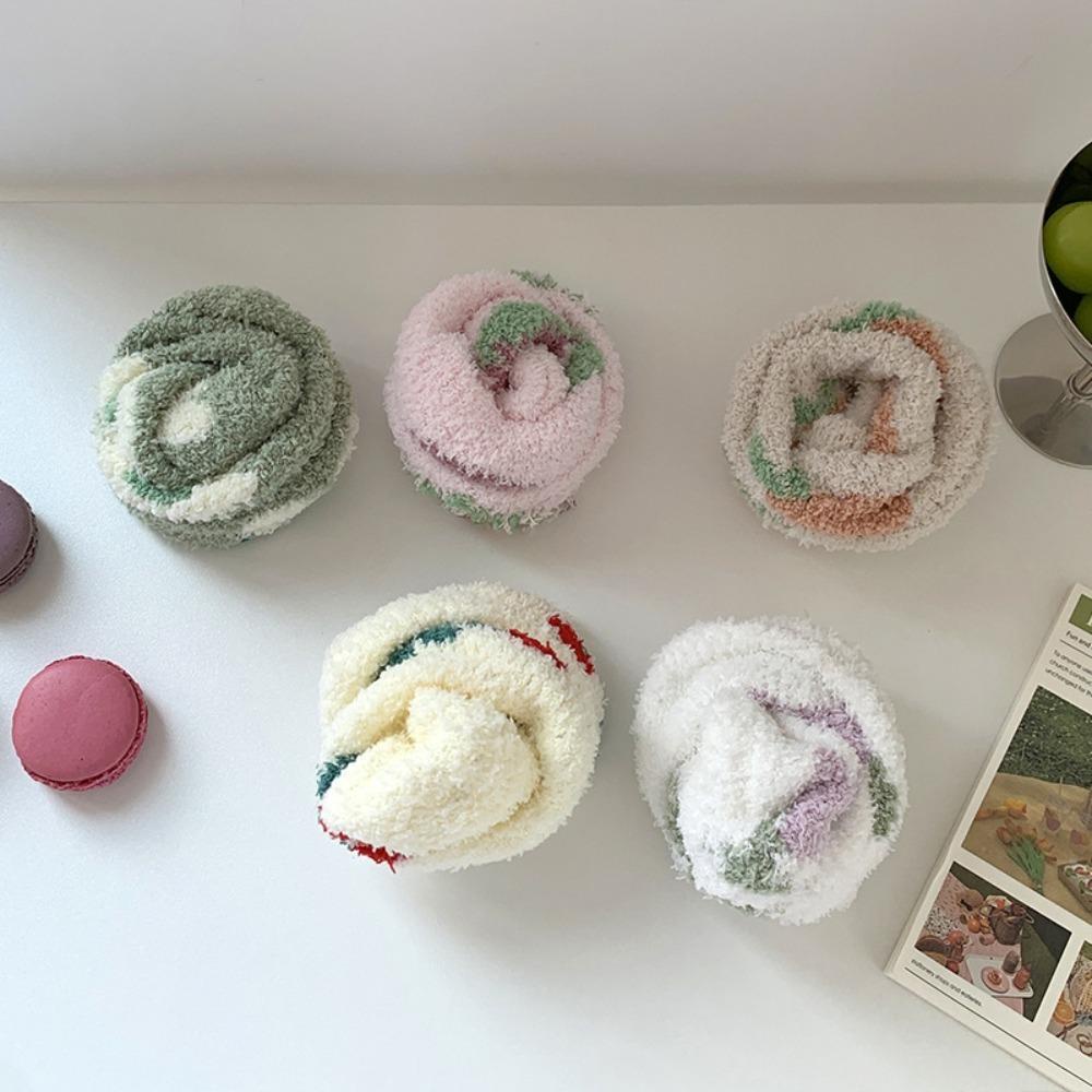 Mihan1 Đôi Vớ Ngủ Bằng Vải Nhung San Hô Lông Cừu San Hô Dày Mềm Mại Dễ Thương Thời Trang Mùa Thu Dành Cho Bạn Nữ