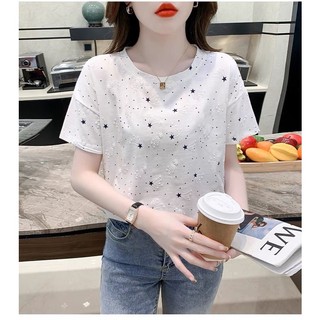 Áo Thun Tay Ngắn Dáng Rộng In Hình Thời Trang 2023 Cho Nữ