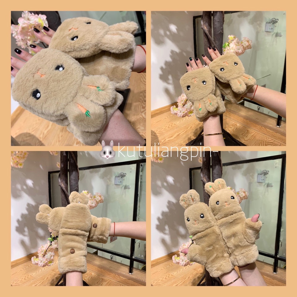 💖 💖Găng Tay Mùa Đông Bằng cotton Dày Dặn Dễ Thương Phong Cách Hàn Quốc Cho Nữ