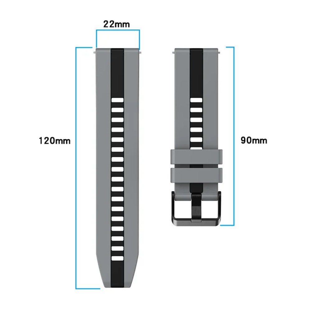 Dây Đeo Cao Su silicone 22mm Cho Đồng Hồ Thông Minh huawei gt3 / gt4 / gt2 42 46mm