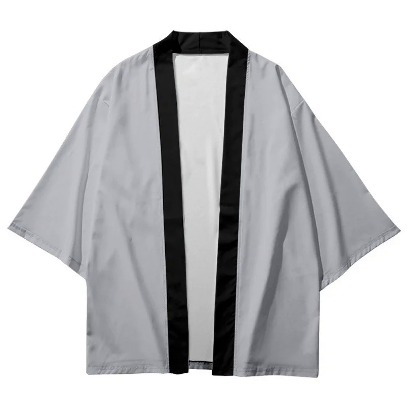 Áo Khoác kimono Màu Trơn Phong Cách samurai Nhật Bản Đường Phố Cho Nam Nữ yukata Châu Á