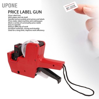 UPONE Giá Nhãn Súng Máy Tạo Dán Thẻ Nhỏ Màu Đỏ Có Trục Mực 10 Cuộn Giấy