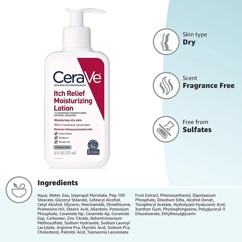 Kem Dưỡng Ẩm Làm Dịu Da Khô Và Giảm Ngứa 237ml cerave american cerave
