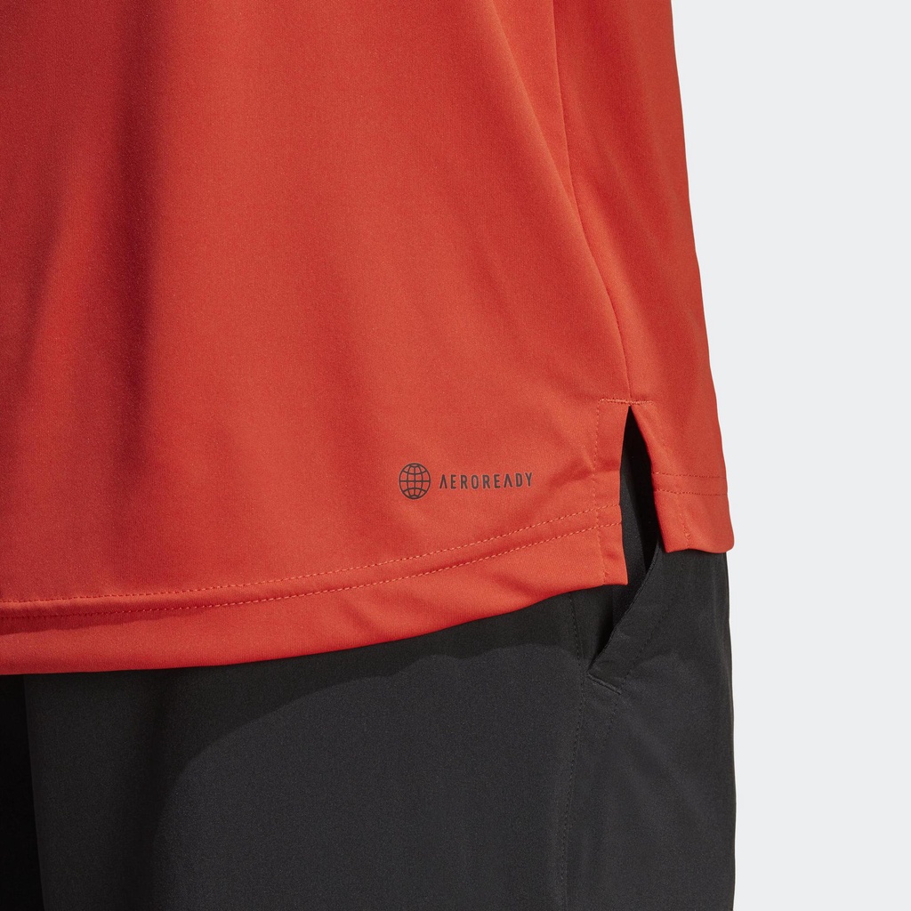 Adidas Quần vợt Áo Polo Tennis 3 Sọc Club Nam Đỏ HS3271