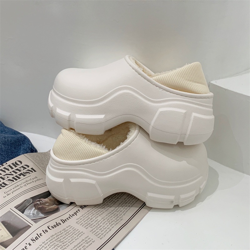 Dép cotton Đế Dày Chống Trượt Không Thấm Nước Thời Trang Thu Đông 2023 Mới Cho Nữ