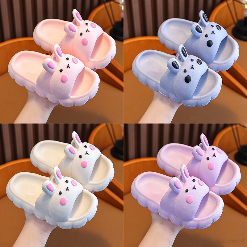 Dép Đế Mềm Chống Trượt Hình Chú Thỏ Hoạt Họa Đáng Yêu Cho Bé Gái