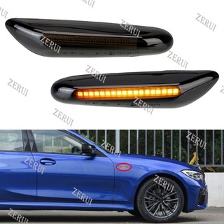 Zr Cho Năng Động Chảy Blinker Đèn 2 Cái / bộ Đèn LED Bên Đánh Dấu Ánh Sáng Khói Ống Kính Cho Xe BMW E46 E60 E90 E91 E92 E93 X1 X3 X5 Tín Hiệu Biến Chống Thấm Nước