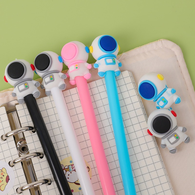 Bút Mực gel Dạng Nhấn Hình Phi Hành Gia Hoạt Hình Dễ Thương Sáng Tạo Nhanh Khô Dành Cho Học Sinh / Văn Phòng / Bút Viết Đen