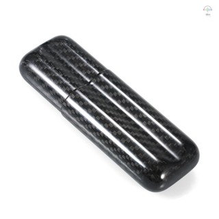 Aneng hộp đựng cigar 2-cigar bằng sợi carbon màu đen gọn nhẹ kèm dụng cụ hút ẩm lên đến 57 vòng nhẫn tiện dụng mang theo du lịch