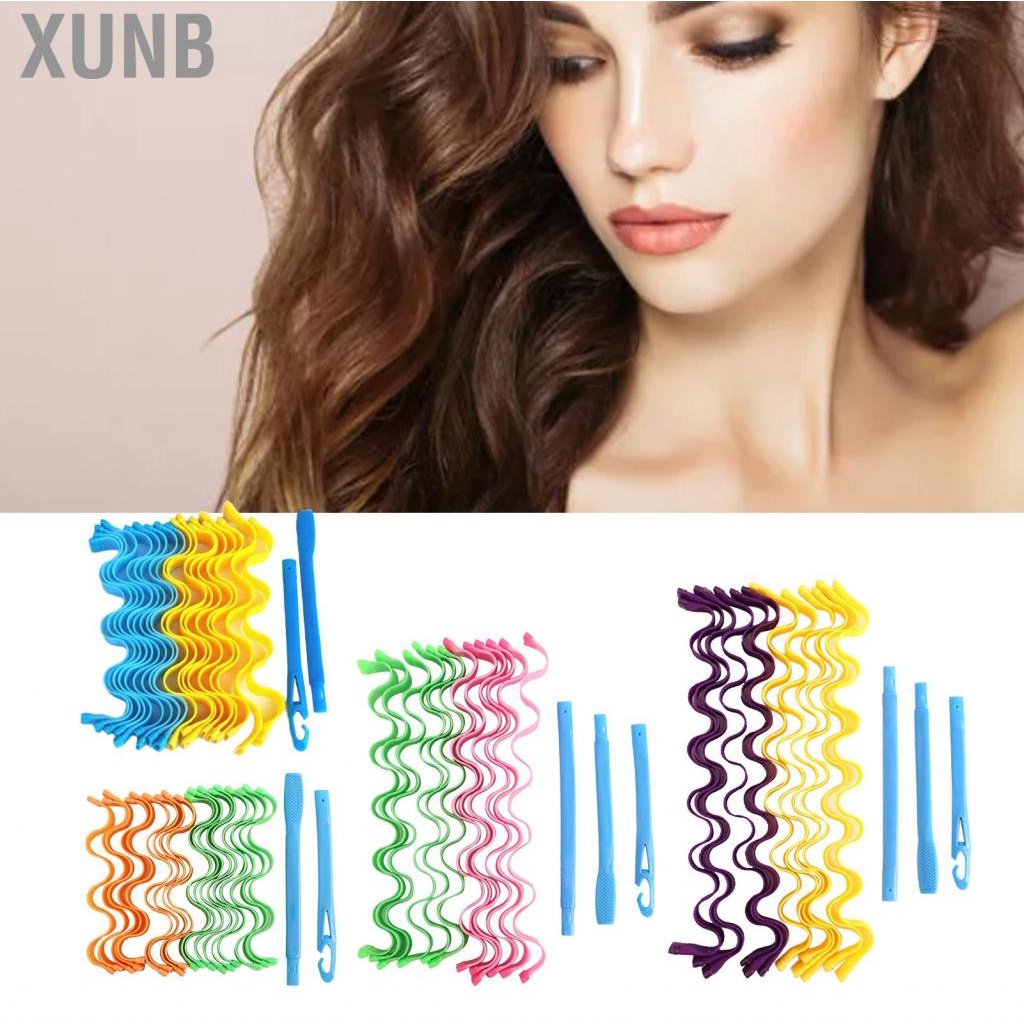 Xunb Spiral Curls Styling Kit DIY Plastic Hair Curl Roller for Women Girls Extra Long