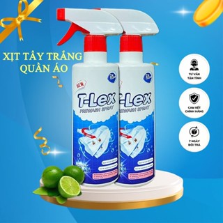 Tẩy Trắng Quần Áo T-LEX 500ml, Tẩy Mốc, Ố Vàng, Không Phai Màu - Dùng chuyên Vải Trắng,