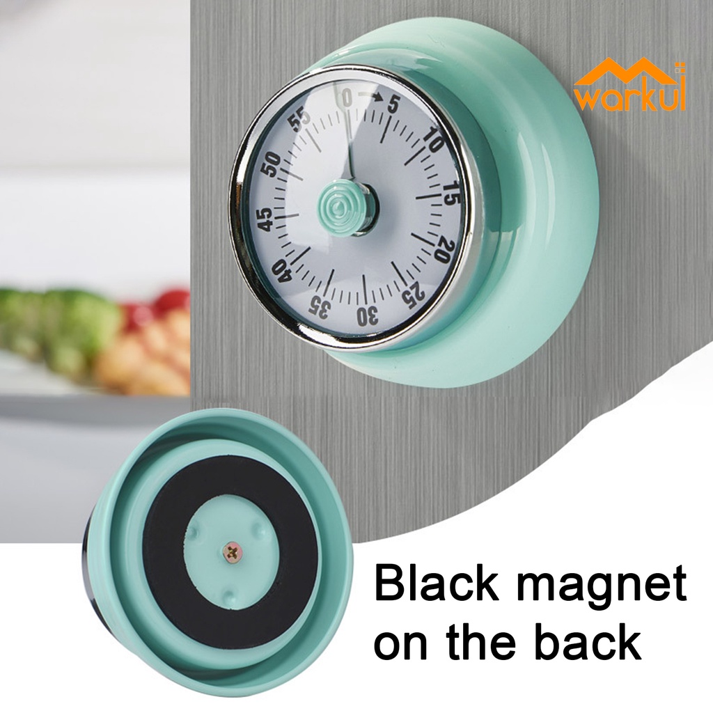 Đồng hồ hẹn giờ WARKUL hình tròn đếm ngược 60 phút cho học sinh